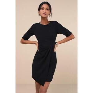 NWT! Lulus Westwood Black Half Sleeve Sheath Dress - Size L